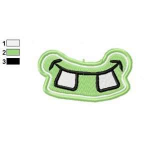 Green Monster Grin Embroidery Design